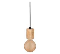 OSRAM Vintage 1906® Luminaria colgante CYLINDER WOOD E27, madera, máx. LED de 15W, casquillo E27, luminaria colgante de interior, baldaquín redondo, combinado con lámparas 1906 Vintage, combinado con