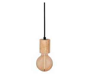 OSRAM Vintage 1906® Luminaria colgante CYLINDER WOOD E27, madera, máx. LED de 15W, casquillo E27, luminaria colgante de interior, baldaquín redondo, combinado con lámparas 1906 Vintage, combinado con