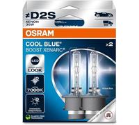 OSRAM XENARC Cool Blue Boost, D2S, lámparas de faros de xenón, 7000 K, caja plegable colgante (2 lámparas), solo para uso todoterreno