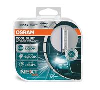 OSRAM XENARC COOL BLUE INTENSE D1S, +150% más de brillo, hasta 6.200K, lámpara de xenón para faros delanteros, aspecto LED, caja dúo (2 lámparas)