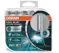 OSRAM XENARC COOL BLUE INTENSE D3S, +150% más de brillo, hasta 6.200K, lámpara de xenón para faros delanteros, aspecto LED, caja dúo (2 lámparas)