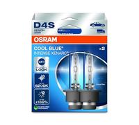 OSRAM XENARC COOL BLUE INTENSE D4S, +150% más de brillo, hasta 6200K, lámpara de faro de xenón, aspecto LED, caja plegable para colgar (2 lámparas)