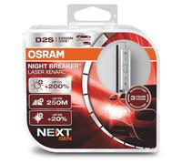OSRAM XENARC NIGHT BREAKER LASER D2S, Next Generation, 200% more brightness, HID xenon bulb, 66240XNN-HCB, Duo Box (2 lamps)