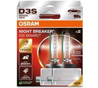 OSRAM XENARC NIGHT BREAKER LASER D3S Next Generation, + 220%, xenón, 66340XNN-HCB, caja dúo (2 lámparas)