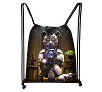 OSRDFV Five Nights At Freddy's Bolsa con cordón, FNAF Poliéster Cordón Bolsa de Seguridad Breach Impresión 3D Bolsa de Deporte Bolsa de Librería Niños, Type13, 32 x 38 cm