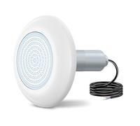 OSREE Foco LED Piscina con Rosca 2", 12W Lámpara Piscina 6000K No Regulable 1200lm, Ø190mm,12V AC/DC Relleno Resina Impermeable IP68 Luz Sumergible para Piscinas Fibra y Prefabricadas Piscinas Elevada