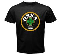Ossa Logo Retro Motocicleta Hombres Divertidas Camisetas Unisex Estampado Gráfico Camiseta Negra, Negro, XXL