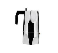 ALESSI Ossidiana MT18/6 - Cafetera para Café Exprés de Diseño en Aluminio Fundido, 6 Tazas