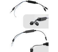 Ossuret-Adaptador de antena de Radio RF, Cable convertidor con amplificador para reproductor Multimedia de coche Audi VW Benz, cabeza única o doble FAKRA Radio Antenna2