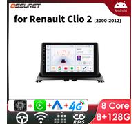 OSSURET Android Car Radio Player for Renault Clio 2 2000-2012 Carplay Autoradio Android Auto GPS Intelligent Screen Multimedia S8