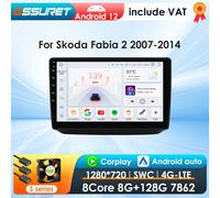 OSSURET CarPlay Android Radio de coche para Skoda Fabia 2 2007-2014 reproductor Multimedia de coche Navi GPS 2din 4G-LET autoradio RDS 7862 W1 (8Core 2G 32G)