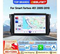 OSSURET Gran Oferta, Radio de Auto con Navegación GPS Android 15 de 9 Pulgadas y 2 Din para Smart Fortwo 451 2005-2010, Unidad Principal con Snapdragon 6115, CarPlay, Android Auto, SWC, Octa Core, QS8