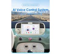 OSSURET-Radio con GPS para coche, reproductor Multimedia con Android, pantalla estéreo, vídeo, Carplay, Audio, unidad principal de 1DIN, para Fiat 500, 2007 - 2015 W S4