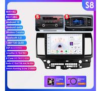 OSSURET-Radio Multimedia con GPS para coche, reproductor de vídeo estéreo con Android, CARPLAY, 2 Din, 4G, LTE, antena, para Mitsubishi Lancer 2008, 2007 - 2013 P2-CP A