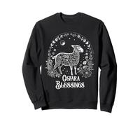 Ostara Blessings Pagan Spring Lamb Floral Moon Ostara Sudadera