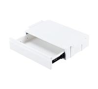 OSteed Cajón metálico para debajo del escritorio, color blanco con gran extensión deslizante, organizador de almacenamiento extraíble montado debajo de mesa plana de madera o banco de trabajo