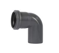 Ostendorf 172140 HTSafe - Tubo de desagüe (ángulo de 90 grados, DN 50, 87), color gris