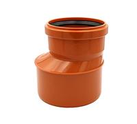 Ostendorf KG Tubo de transición reductor KGR DN 160 a 125, PVC duro, color marrón anaranjado, SN 4, 121,5 mm, 1 unidad