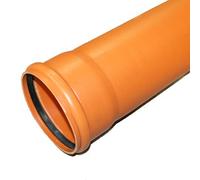 Ostendorf Tubo de PVC, naranja, 125 mm, 500 mm, 1 pieza