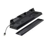 OSTENT Enfriador de Ventilador de refrigeración multifunción Doble estación de Acoplamiento de Carga Soporte USB Hub para Sony PS4 / Slim Console
