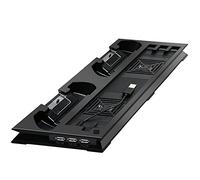 OSTENT Enfriador de Ventilador Enfriador Hub USB Controlador Estación de Carga Soporte Vertical para Sony PS4 Slim Console