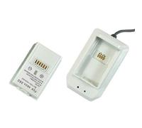 OSTENT Estación de Carga USB + Batería Recargable para el Mando Inalámbrico Microsoft Xbox 360 Color Blanco