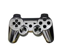 OSTENT Kit de carcasa de carcasa de controlador completo compatible con el kit de control Bluetooth Sony PS3 - color plateado