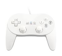 OSTENT Mando Clásico con Cable Pro Gamepad Joystick para Consola Nintendo Wii Remote Videojuego, Color Blanco