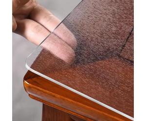 OstepDecor Protector Mesa Transparente Mate 50 x 100 cm,1.8mm Protector Escritorio & Alfombrilla Escritorio, Mantel Transparente Mesa Rectangular, Anti-Deslizante, Impermeable, Resistente al Calor