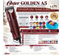 OSTER Golden A5 Máquina de Esquilar 2 Velocidades 45 W Acero 1,6-50MM