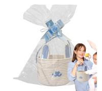 Osterhasenlager - Bunny - Bolsa de la compra, cesta de almacenamiento de Pascua, cuerda de algodón, cubo de conejo, cubo muerto, dulces, cesta festiva para fiestas, favores, sorpresas