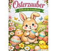 Osterzauber - Malbuch für Erwachsene: Frühlingshafte Ostermotive mit Hasen, Blumen, Ostereiern & Natur - Entspannung, Achtsamkeit und kreative Auszeit für die Osterzeit