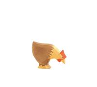 Ostheimer 13123 Pollo marrón picoteando madera altura 4 cm
