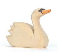 Ostheimer - 15902 - Cisne, cabeza alta, madera, artesanal, 8,2 cm x 6,5 cm x 2,5 cm