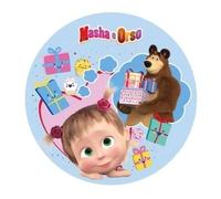 Ostia - Ostia para decoración y tartas con temática Masha y oso de discos comestibles (10)