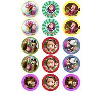 Ostia - Ostia para decoración y tartas con temática Masha y oso de discos comestibles (11)