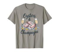 Ostras y Champagne Celebración Gastronomía Foodie Camiseta