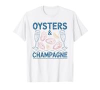 Ostras y Champagne Celebración Gastronomía Foodie Camiseta