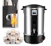 Ostreemaner Crisol Eléctrico Antiadherente para Derretir Cera De Velas, Máquina para Hacer Velas De 1500w, Fundidor De Cera De Capacidad De 12l/16l/20l, con Boquilla Calefactora,20L