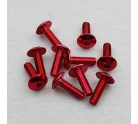 OSTREY Tornillo Perno 10 Uds M5 Tornillo De Moto Universal Moto ATV Todoterreno Dirt Pit Bike Tornillos Carreras Motocross Decoraciones Motocicleta Tornillos (Color : Rosso)