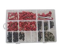 OSTREY Tornillo Perno Accesorios De Motocicleta 200 Uds Kit De Pernos De Carenado Tornillos De Cuerpo Clips para Honda VFR 800 VFR800 2002-2012 2011 2010 2009 2008 2007 2006 2005 2004 2003(Rosso)
