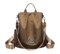 OSTRI Anti-Theft Multi-Purpose Bag, 3-Way Crossbody Oxford Cloth Bag, Women Large Capacity Lightweight Travel Backpack (Coffee)