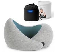 Ostrichpillow Go Neck Pillow - Almohada de Viaje de Espuma de Memoria, Diseño Ergonómico de 360º, Lados Asimétricos, Bolsa de Viaje Incluida, Funda Lavable de Modal