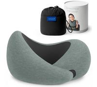 Ostrichpillow Go Neck Pillow - Almohada de Viaje de Espuma de Memoria, Diseño Ergonómico de 360º, Lados Asimétricos, Bolsa de Viaje Incluida, Funda Lavable de Modal