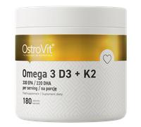 OstroVit Omega 3 D3+K2 180 cápsulas