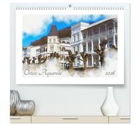 Ostsee Aquarelle (hochwertiger Premium Wandkalender 2026 DIN A2 quer), Kunstdruck in Hochglanz: Ein Spaziergang an den Stränden der Ostsee