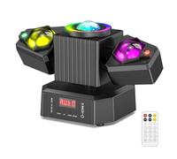 Osusuent Cabeza Móvil LED 65W con Control Remoto,Mini Moving Head Efectos de Luz 4 en 1 RGBW Luz de Fiesta Luces Discoteca DMX Iluminación de Escenario para Bar DJ Disco Bodas Club Cumpleaños
