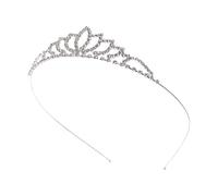 OSUWLSI 1pc Tiara de Boda Diadema de Cristal Tiara de Piedras Preciosas con Peine para Boda Princesa Corona de Plata