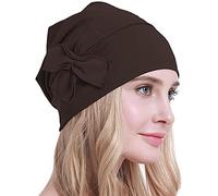 osvyo Gorro de gorro de gorro de turbantes de quimioterapia de algodón para mujeres con cáncer paciente pérdida de pelo, COTTON LIGHT-COFFEE, Talla única