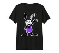 Oswald Rabbit Morado Ondeando Camiseta Premium